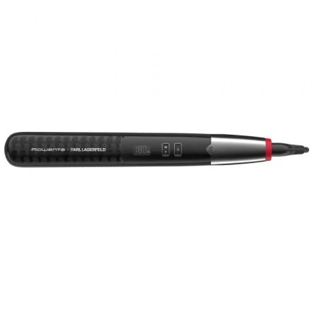 Rowenta SF466LF0 K/Pro Stylist - Plancha para el pelo 2 en 1 con cepillo integrado y placas flotantes, tecnología iónica, pantalla LCD, negro - Alisado y rizado